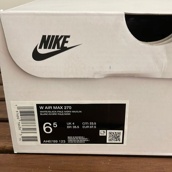 Nike Air Max 270 White Pale Ivory US Women Size 6.5/UK 4/EU 37.5(AH6789-123) - Picture 11 of 12